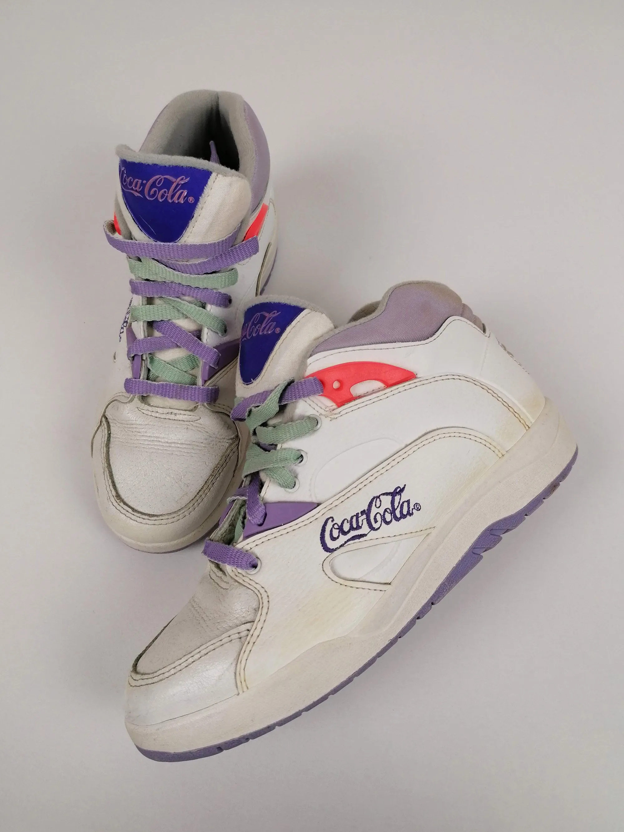 1990 Coca Cola Retro Sneakers Hi-Tops - size EU 38 / US 7.5 / UK 5