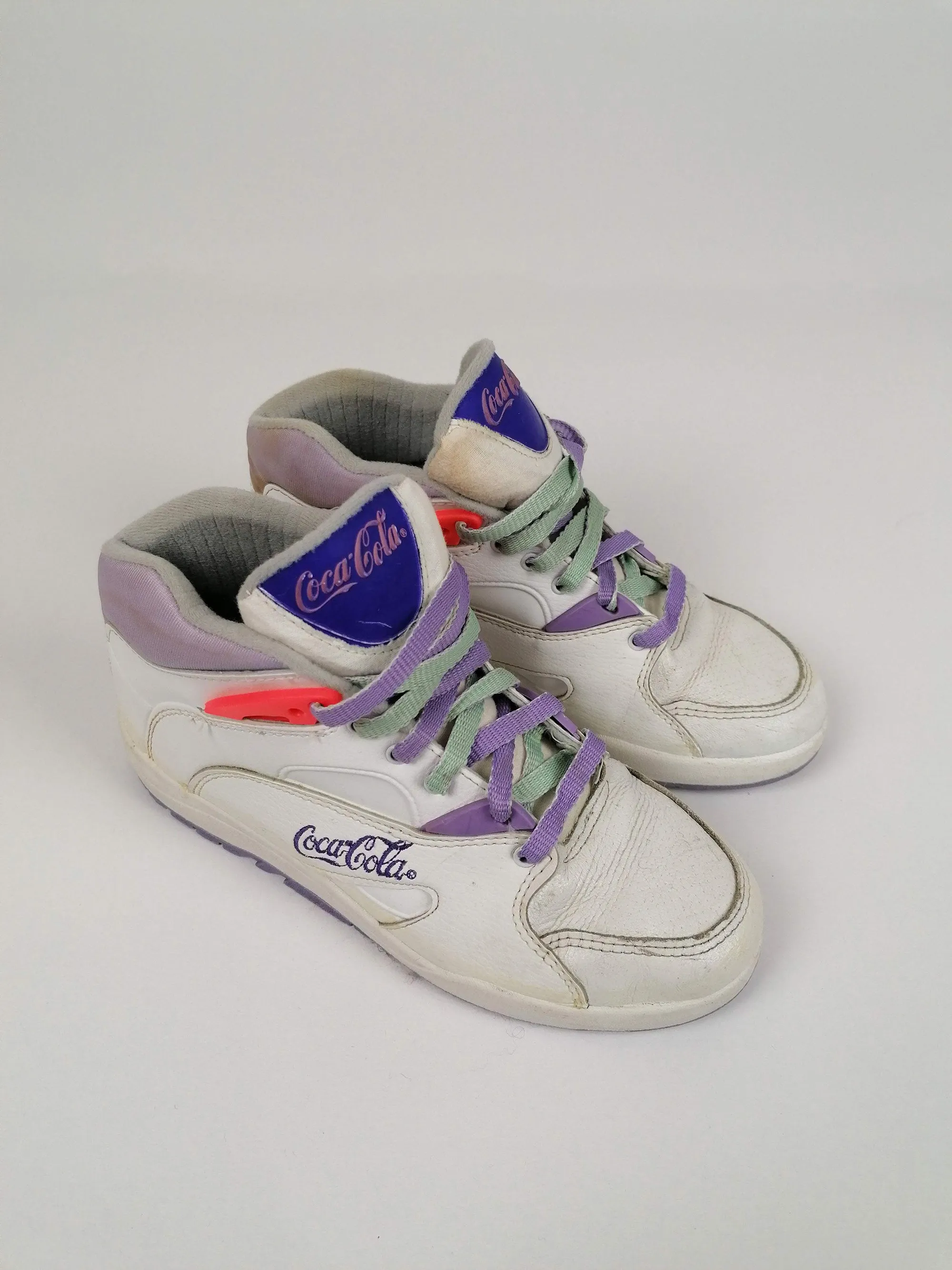 1990 Coca Cola Retro Sneakers Hi-Tops - size EU 38 / US 7.5 / UK 5