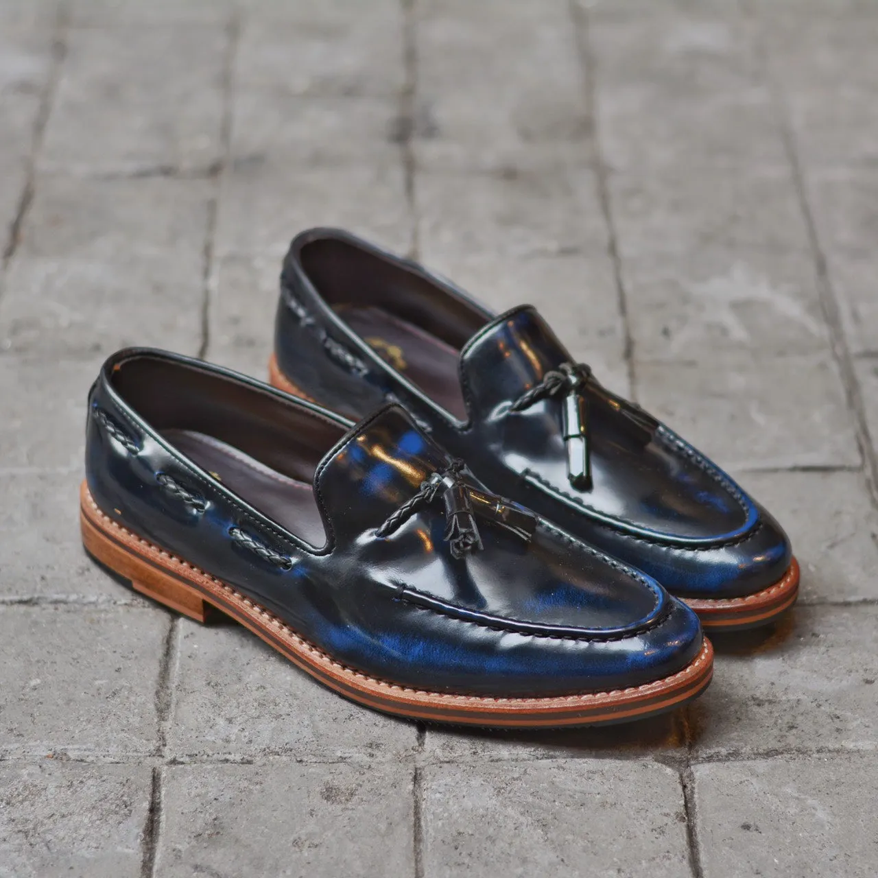 503 Tassel Loafer Italian Blue