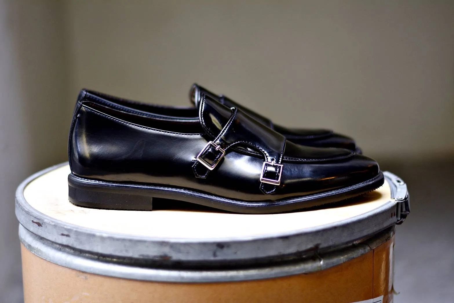 504 Double Monk Strap Black