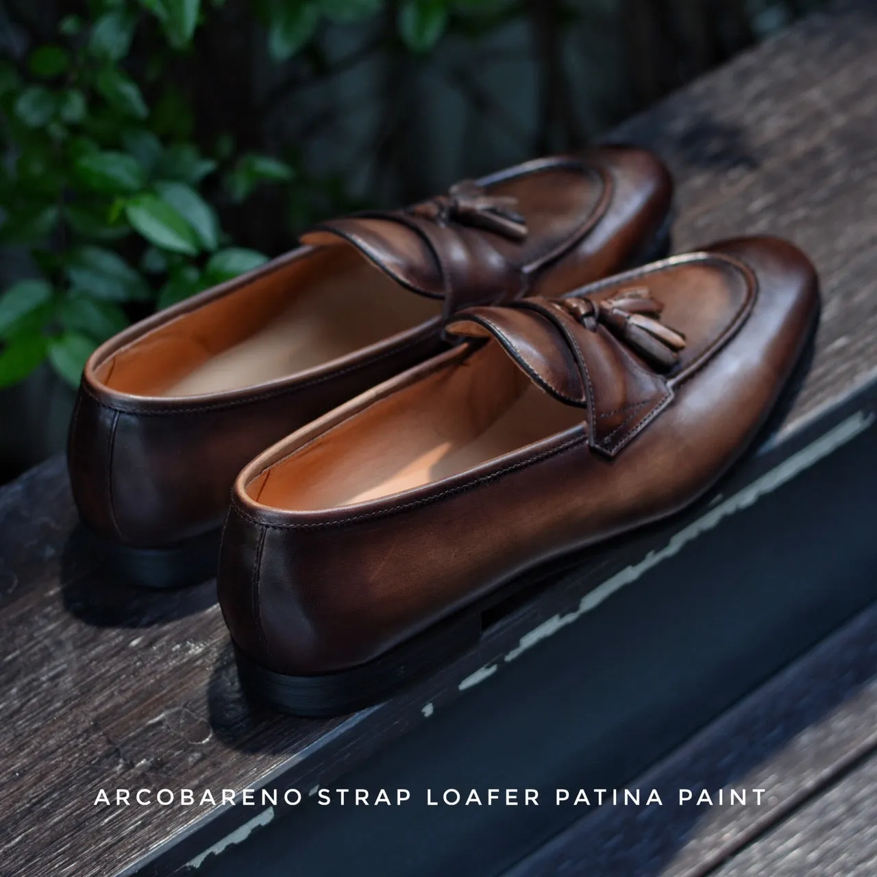 505 Strap Tassel Loafer Patina Paint