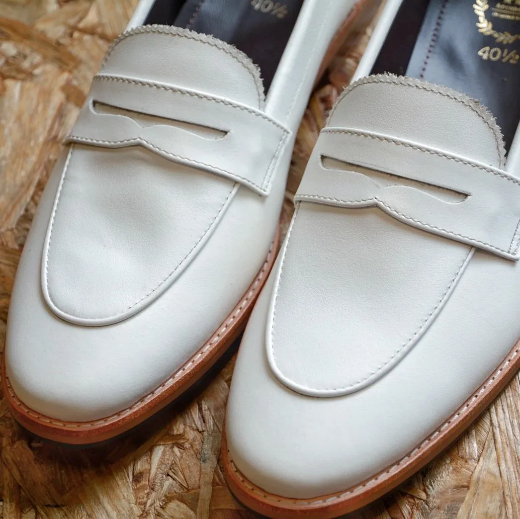 509 Women Penny Loafer MattWhite