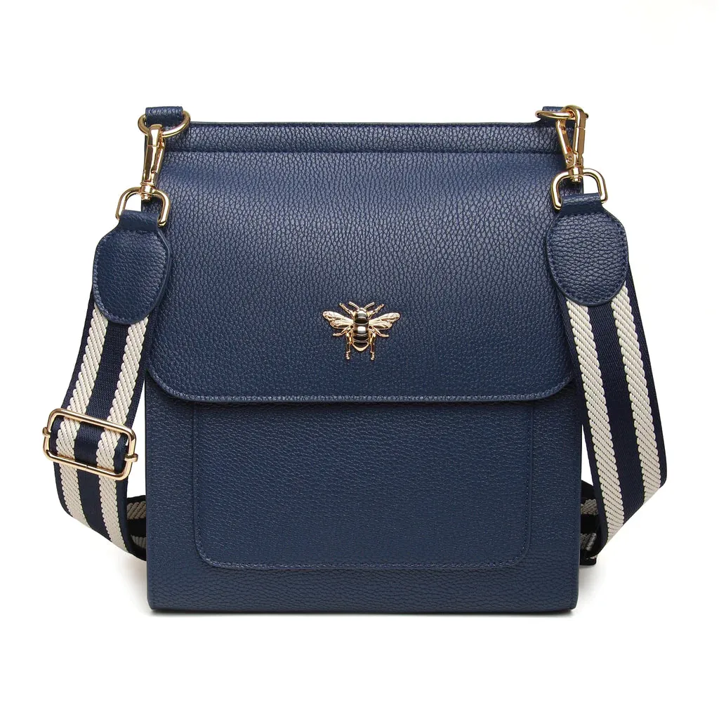 5575- Navy Bloomsbury Crossbody Bag - Alice Wheeler