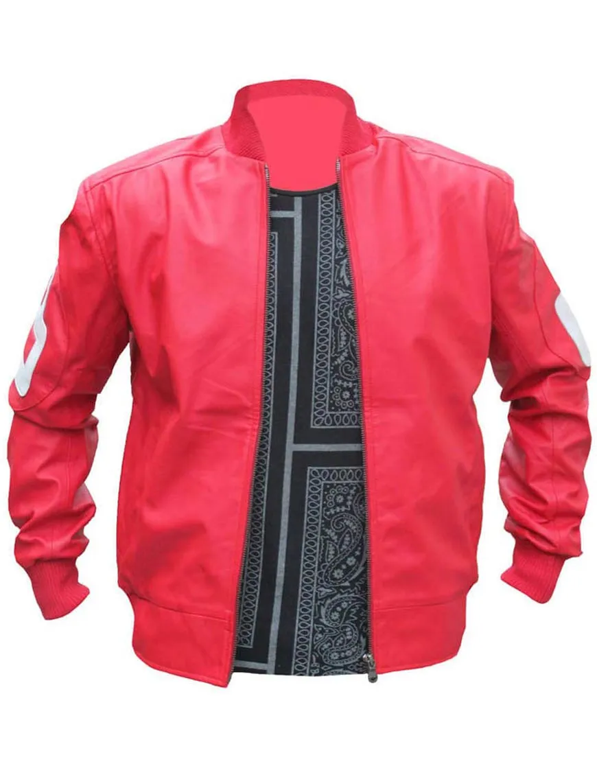 8 Ball Pink Leather Bomber Jacket | Men's Jacket | ujackets.com | 40% Off!