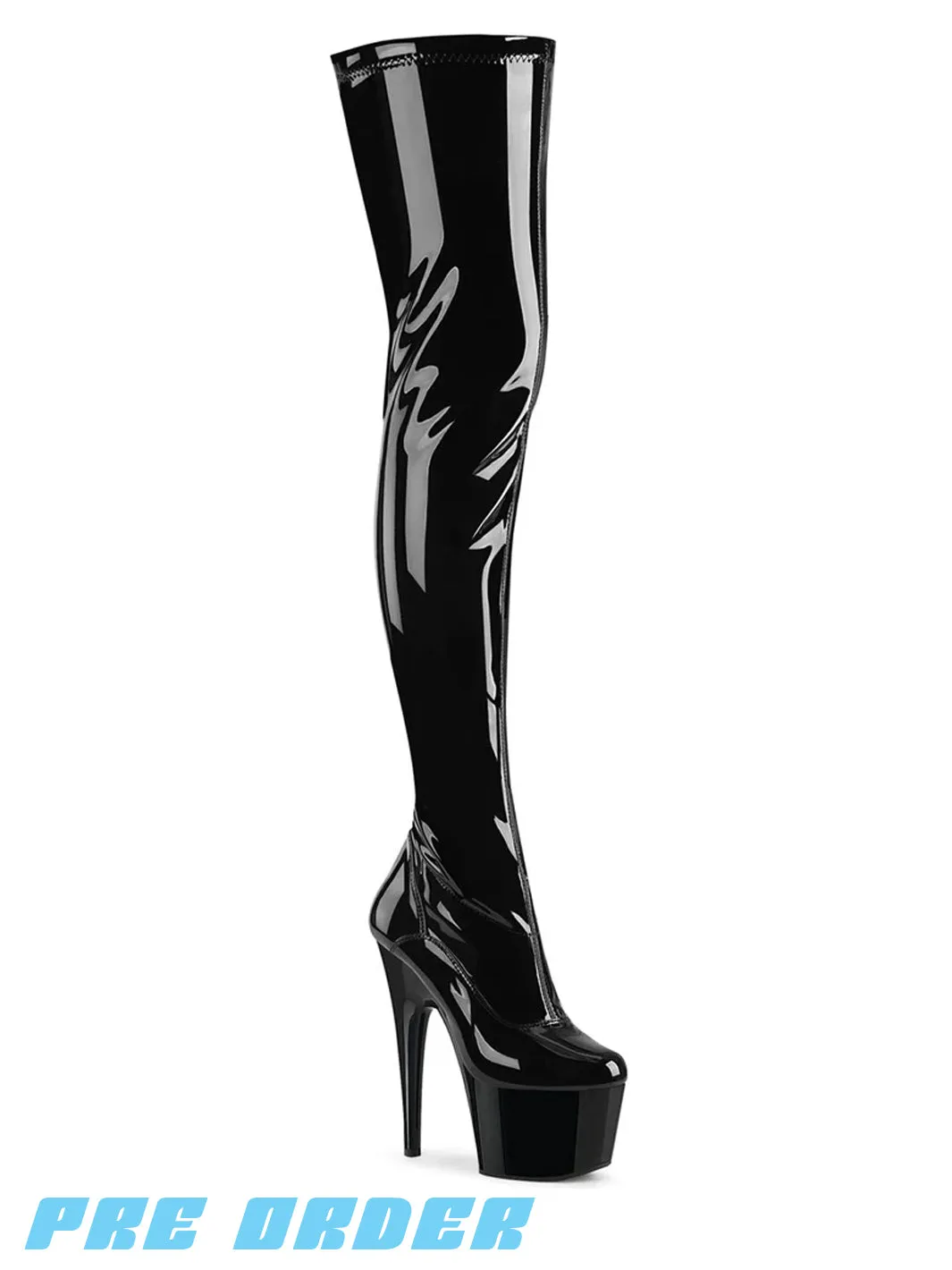 ADORE-4000 - BLACK STRETCH PATENT  PRE ORDER 