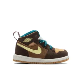 Air Jordan 1 Mid SE (TD) 'Cacao Wow' - Cacao Wow/Luminous Green/Ale Brown