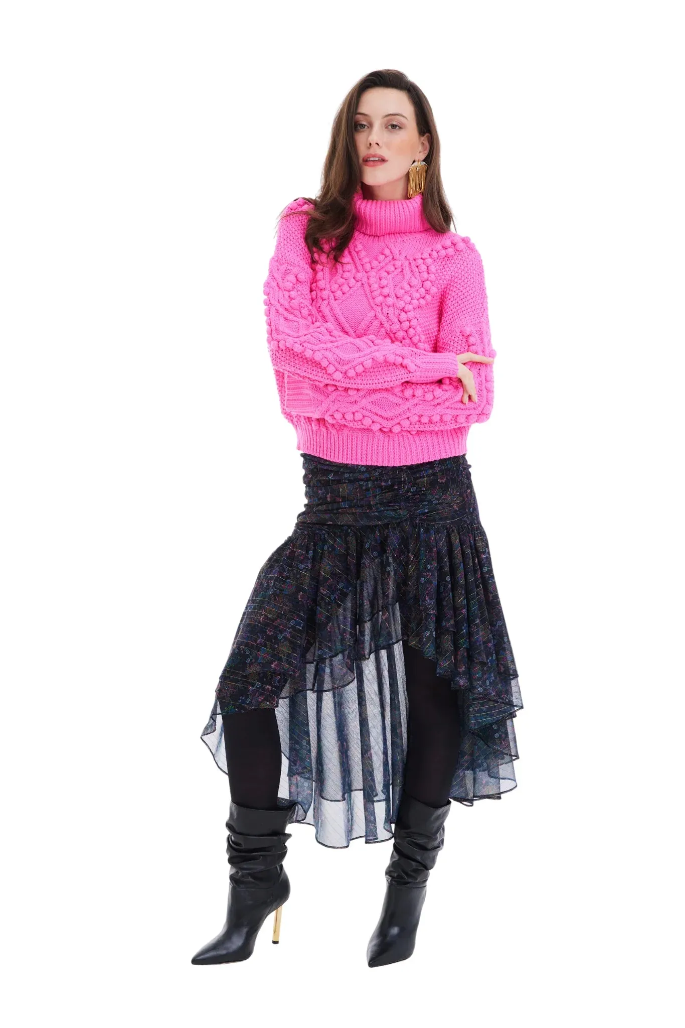 ALLISON Daphne Sweater - Hot Pink