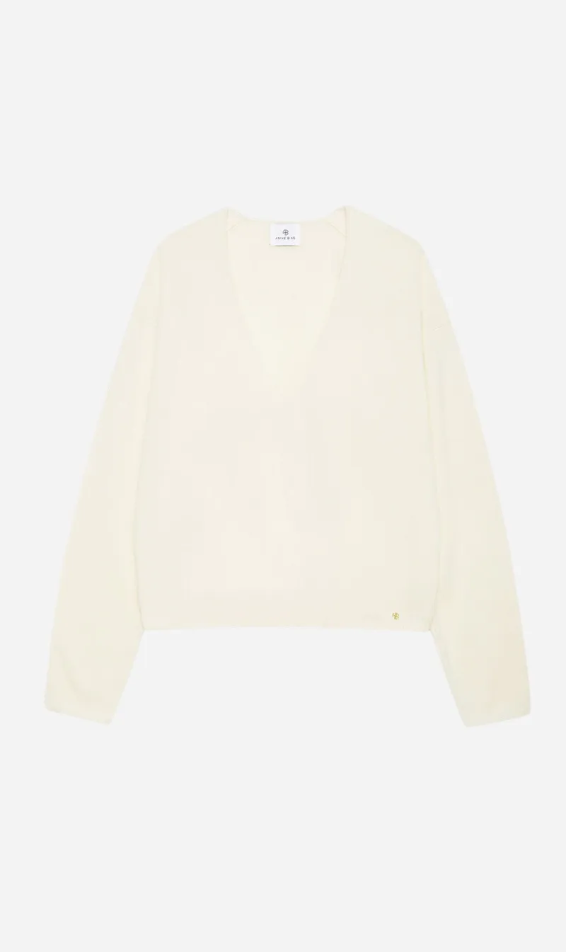  Anine Bing      Athena Sweater - Ecru Cashmere 