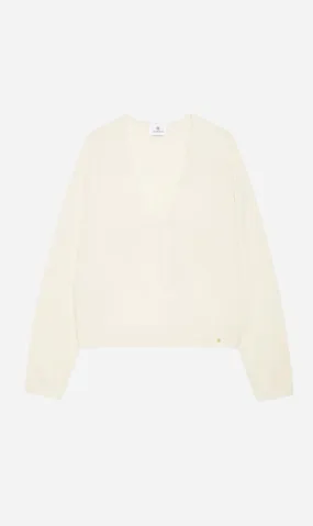  Anine Bing      Athena Sweater - Ecru Cashmere 