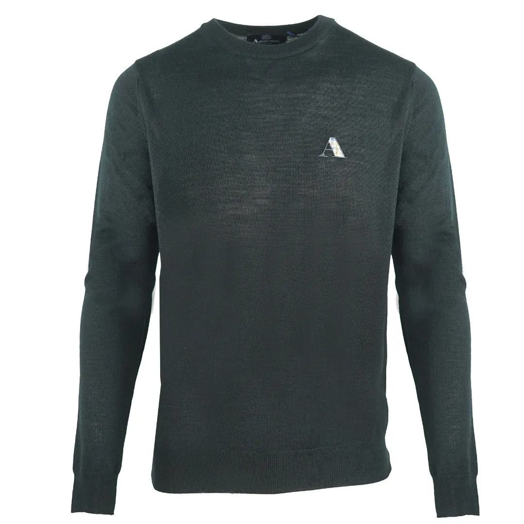 Aquascutum Check A Logo Black Sweater