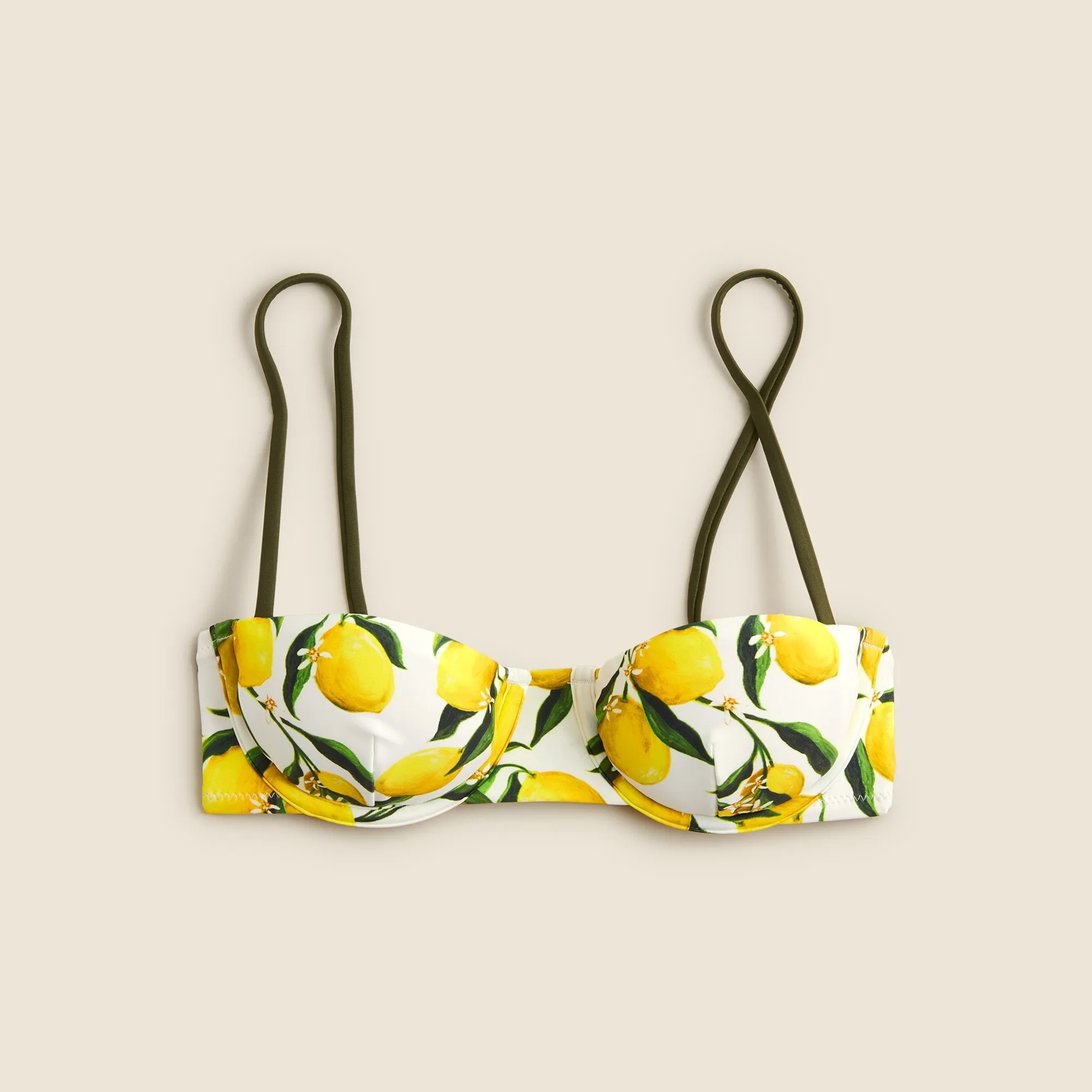 Balconette underwire bikini top in limoncello