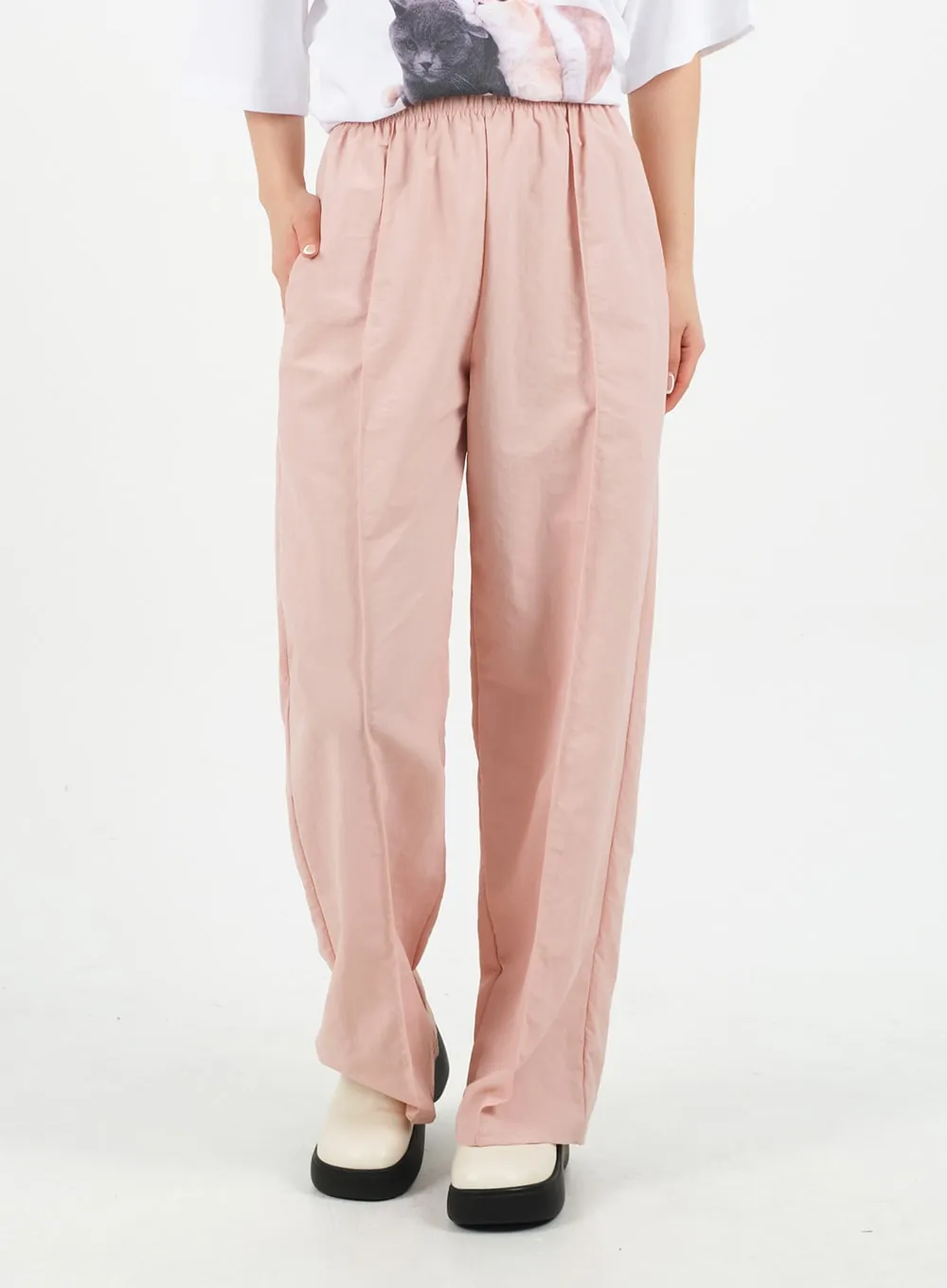 Banded Wide Leg Pants CA15