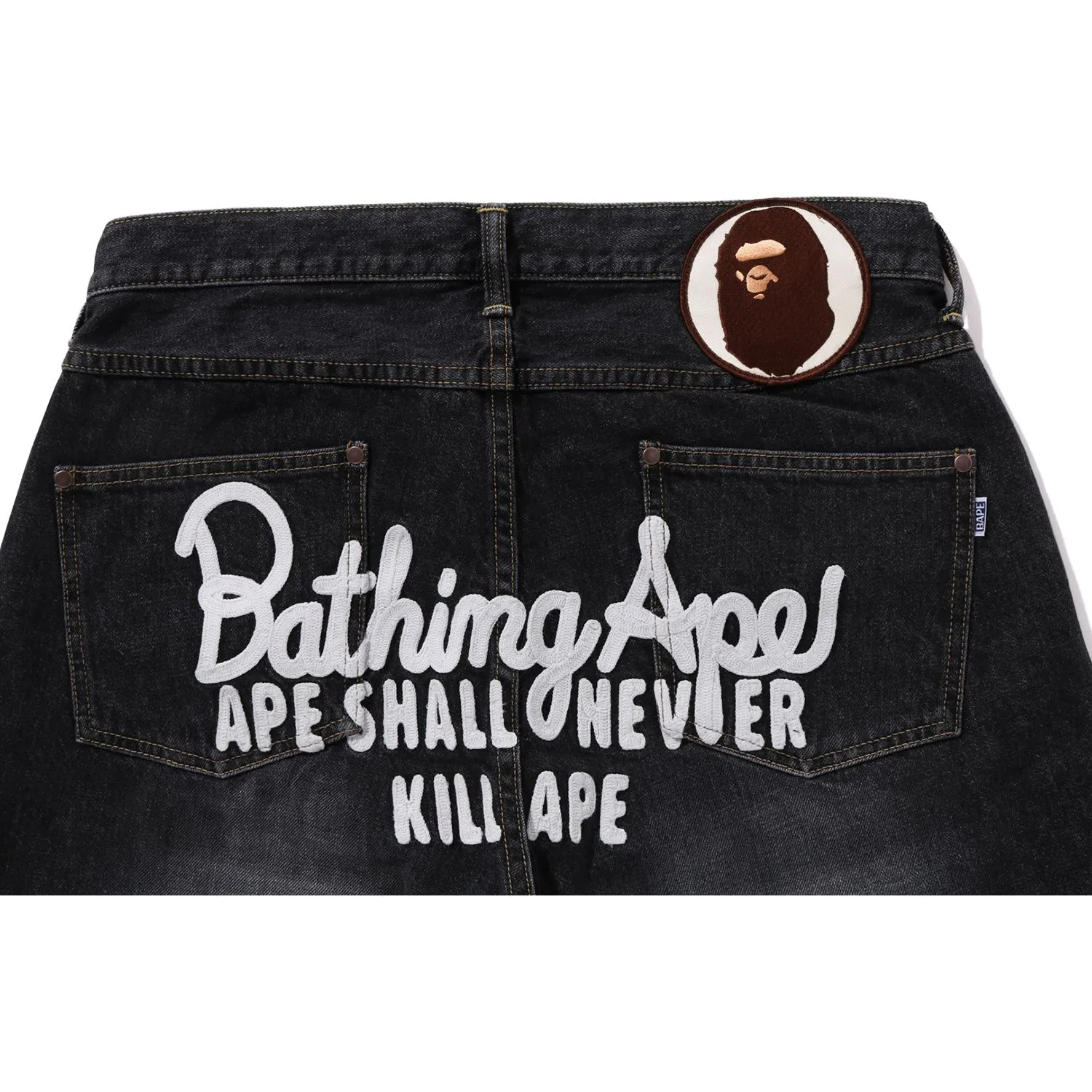 BAPE CHAMPION DENIM PANTS MENS