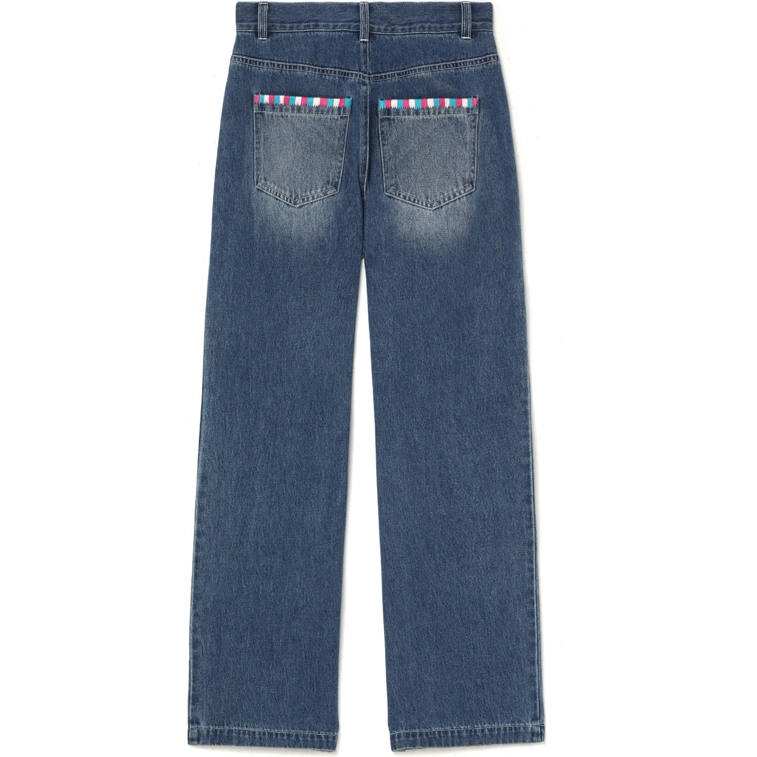 BAPY WIDELEG DENIM PANTS LADIES