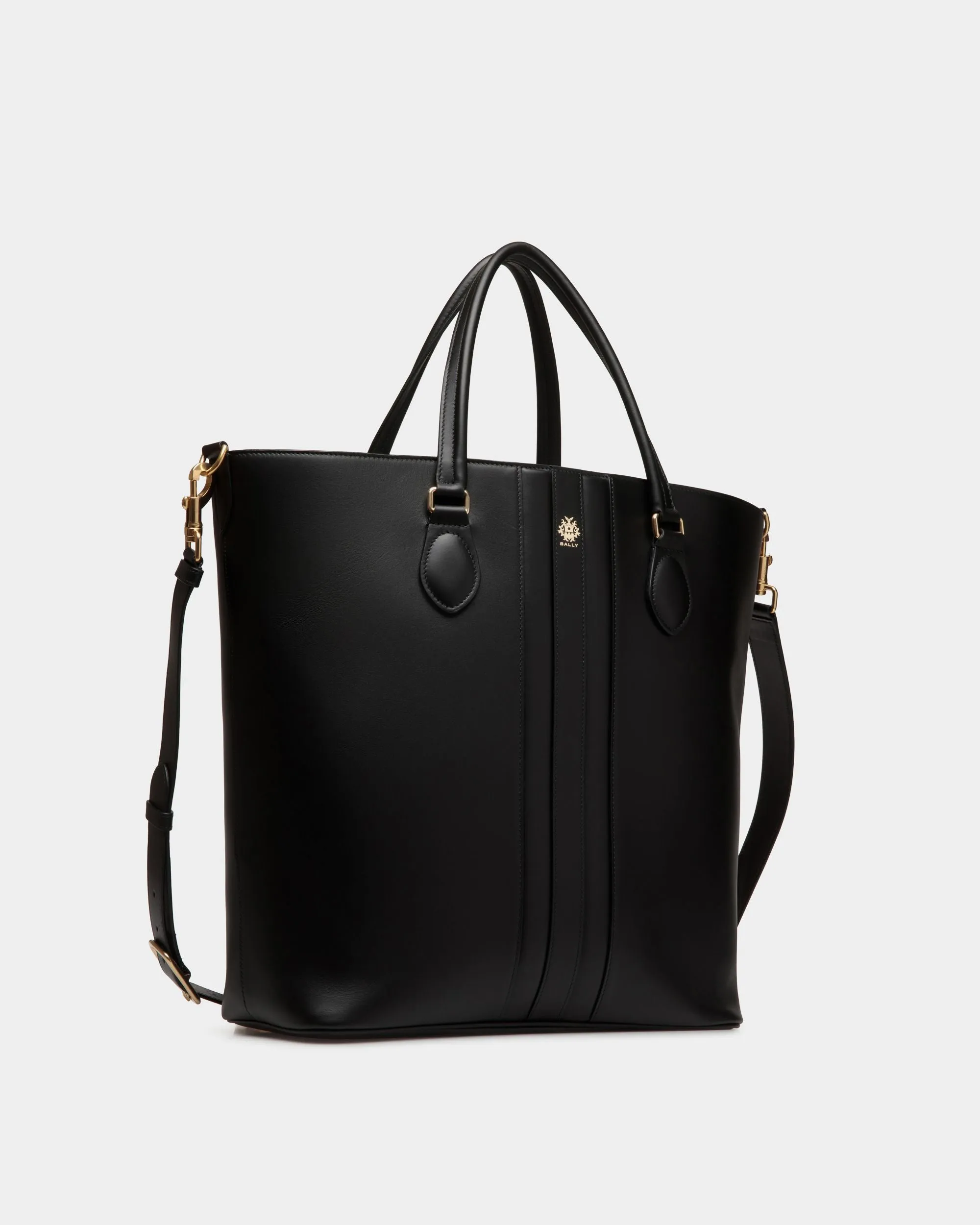 Beckett Tote In Black Leather 