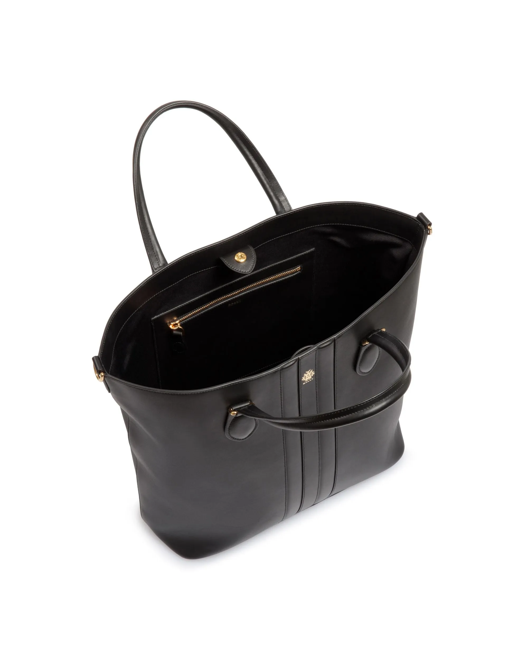 Beckett Tote In Black Leather 