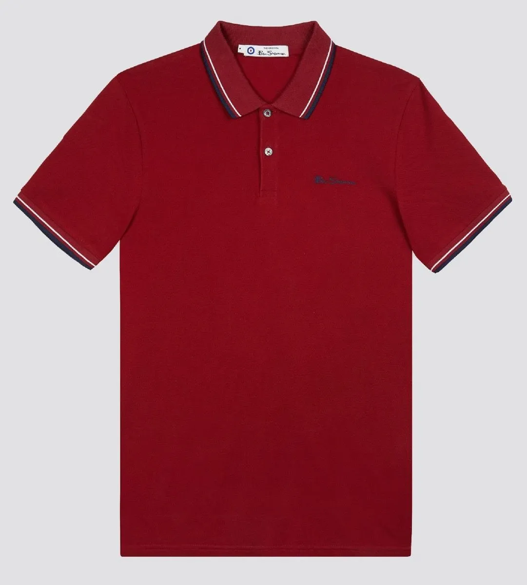 Ben Sherman Casual Short Sleeve Polo Shirt Red