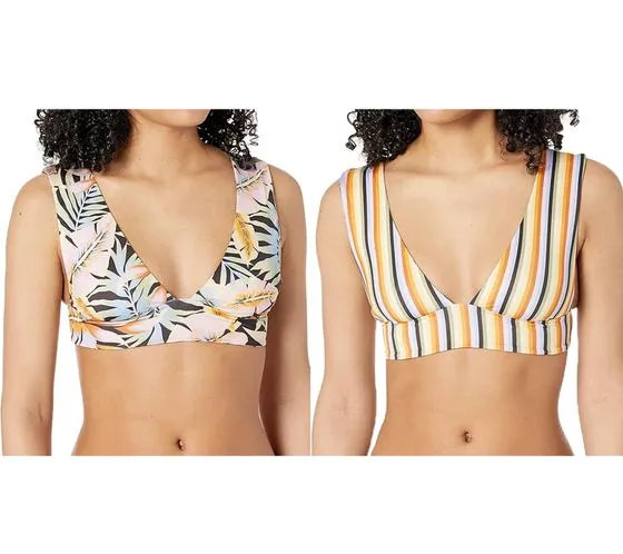 BILLABONG Postcards from Parad Costume da bagno bikini a righe con stampa floreale tropicale C3ST21 BIP2 1220 Multicolore