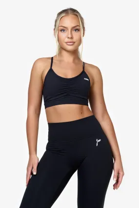 Black Scrunch Sports Bra