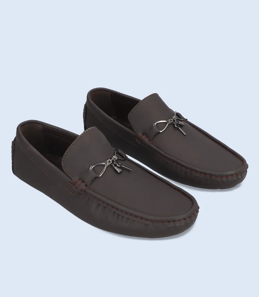 BM5219-COFFEE-Men Driving Moccasins