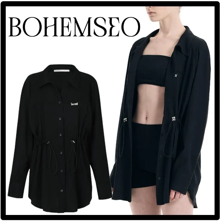 Bohemian Seoul  |Casual Style Street Style Logo Shirts & Blouses