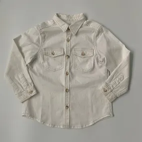 Bonpoint White Denim Shirt: 4 Years