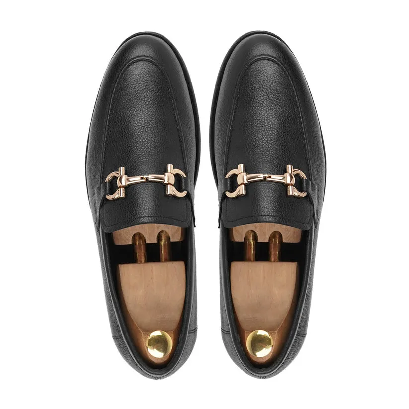 BUCHAREST - BLACK PEBBLE GRAIN LOAFER