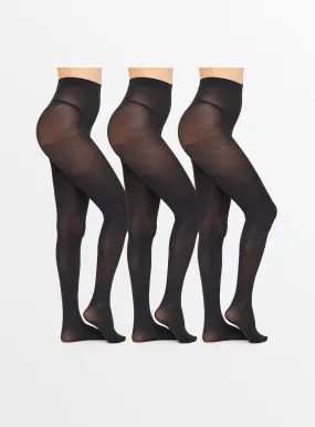 Buy Black 60 Denier Opaque Tights 3 Pack  XL | Tights | Tu