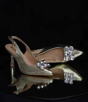 BW8801-GOLDEN-Women Formal Sling Backs