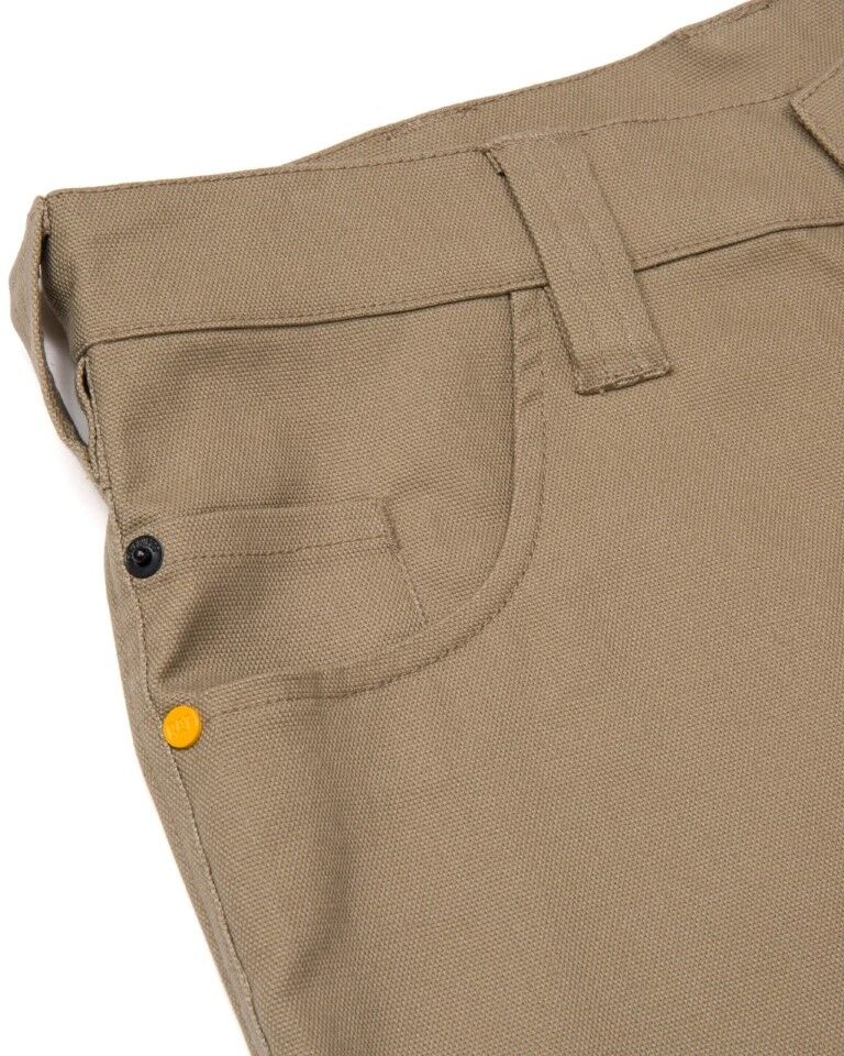 CAT Men's Stretch Canvas Utility Straight Fit Work Pants in Khaki