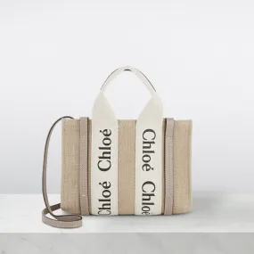 CHLOÉ Woody Mini Tote Bag - Musk Grey