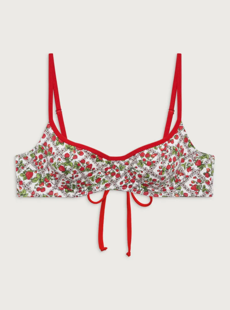 Cola Underwire Balconette Bikini Top in Berry in Love