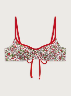 Cola Underwire Balconette Bikini Top in Berry in Love