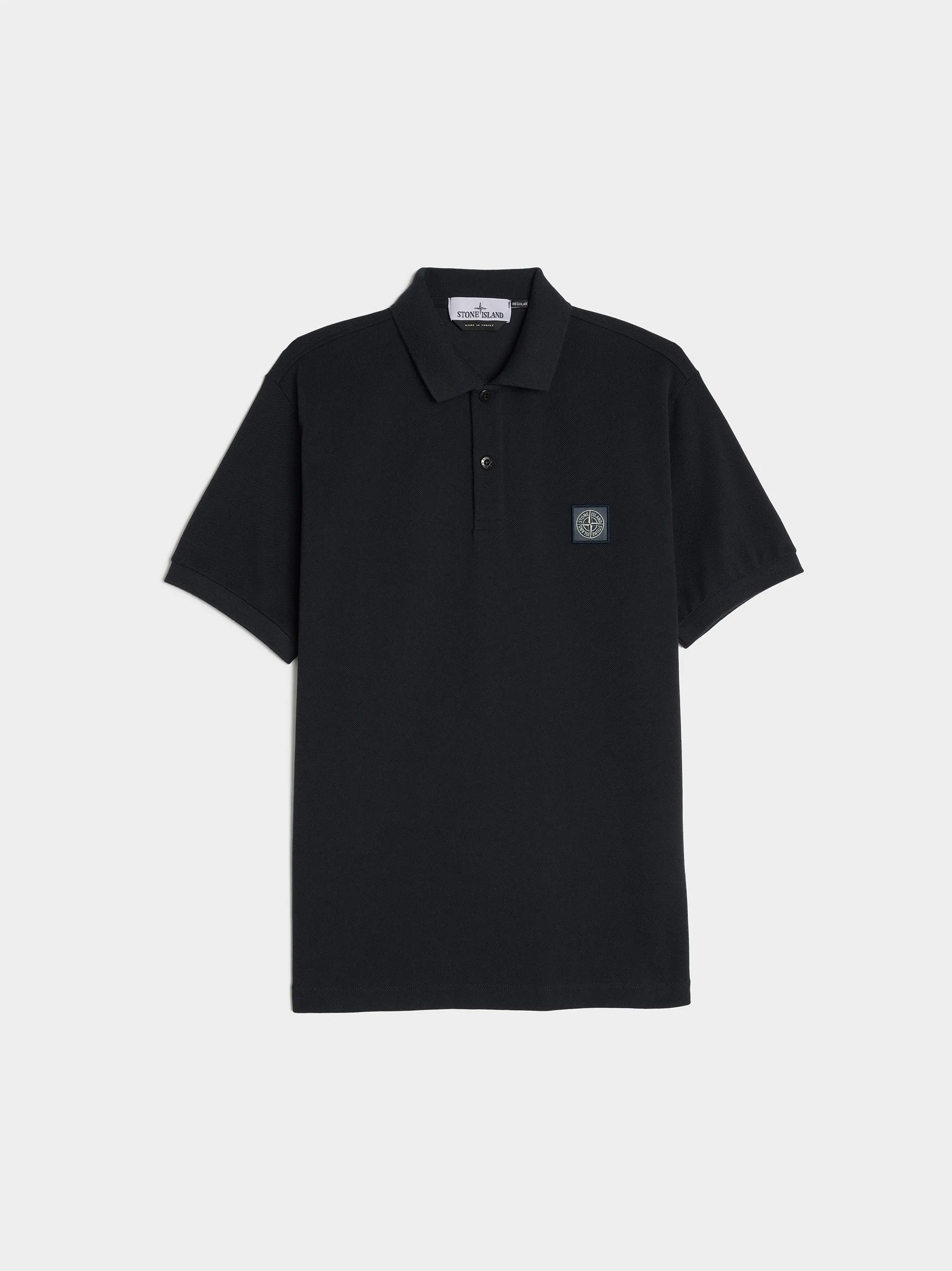 Compass Patch Logo Polo Shirt, Navy Blue