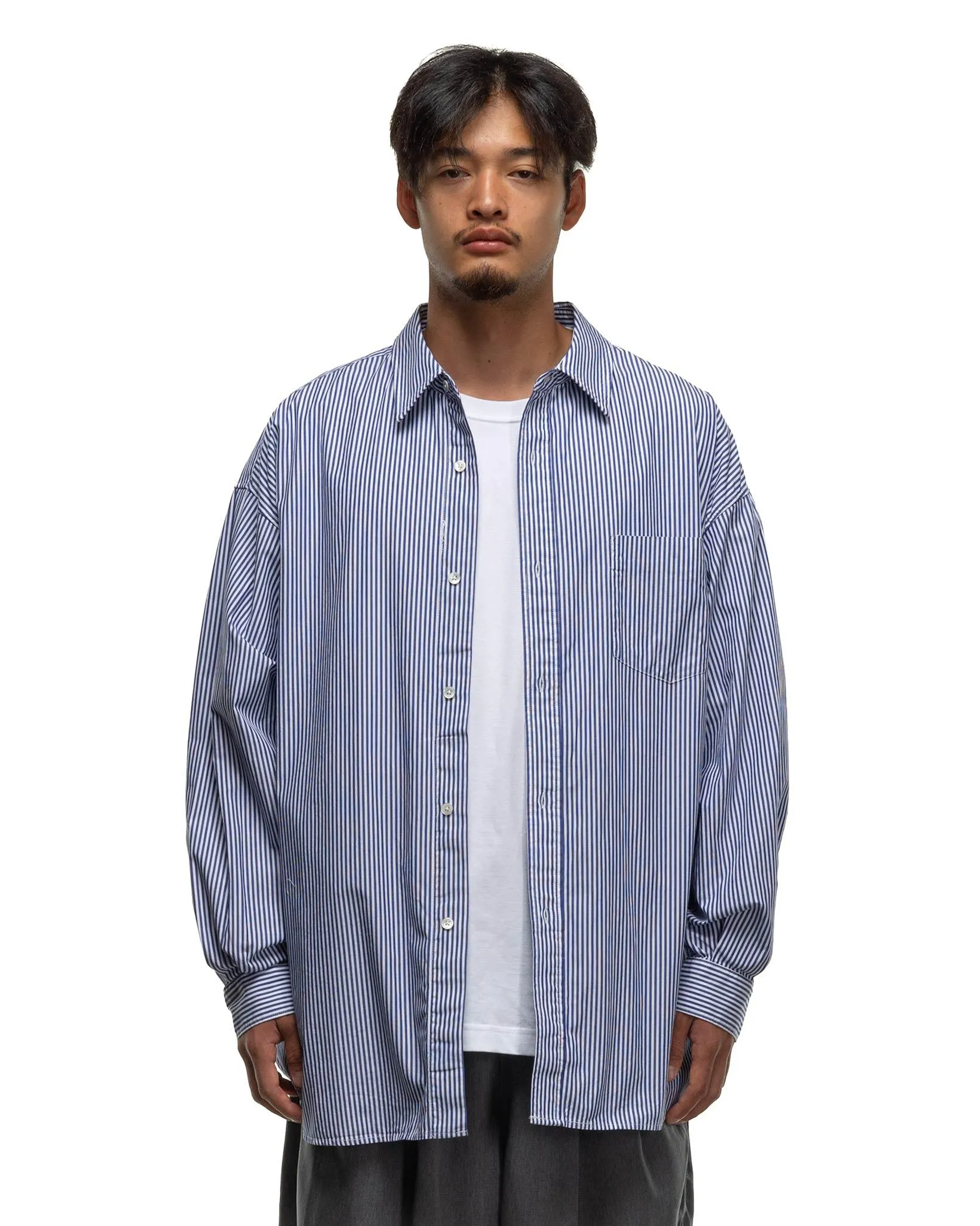 Corporate Uniform L/S Shirt Blue Stripe