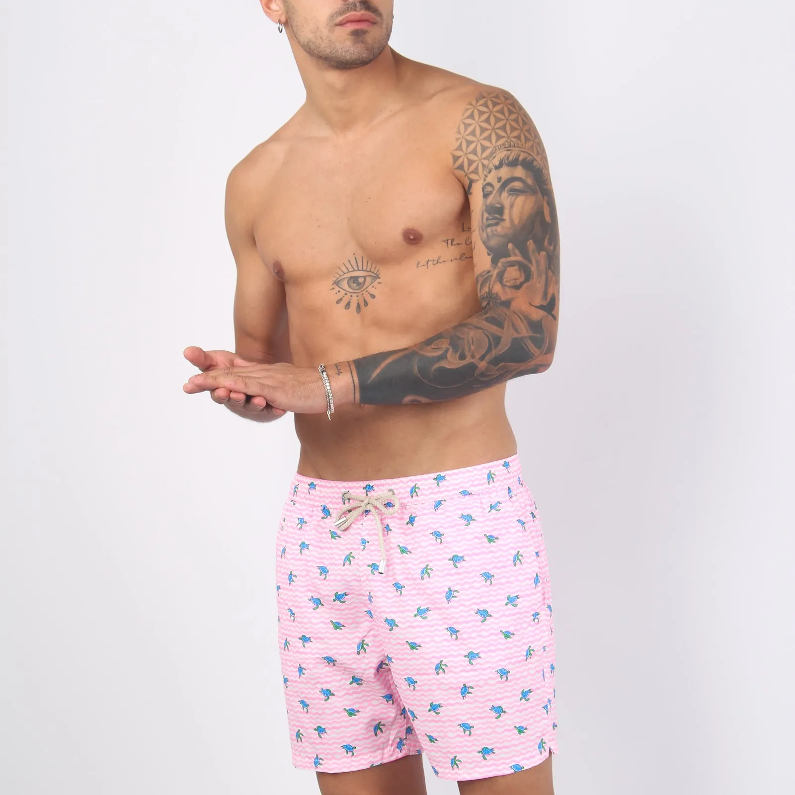 Costume Pantalone Fantasia Rosa/turtle