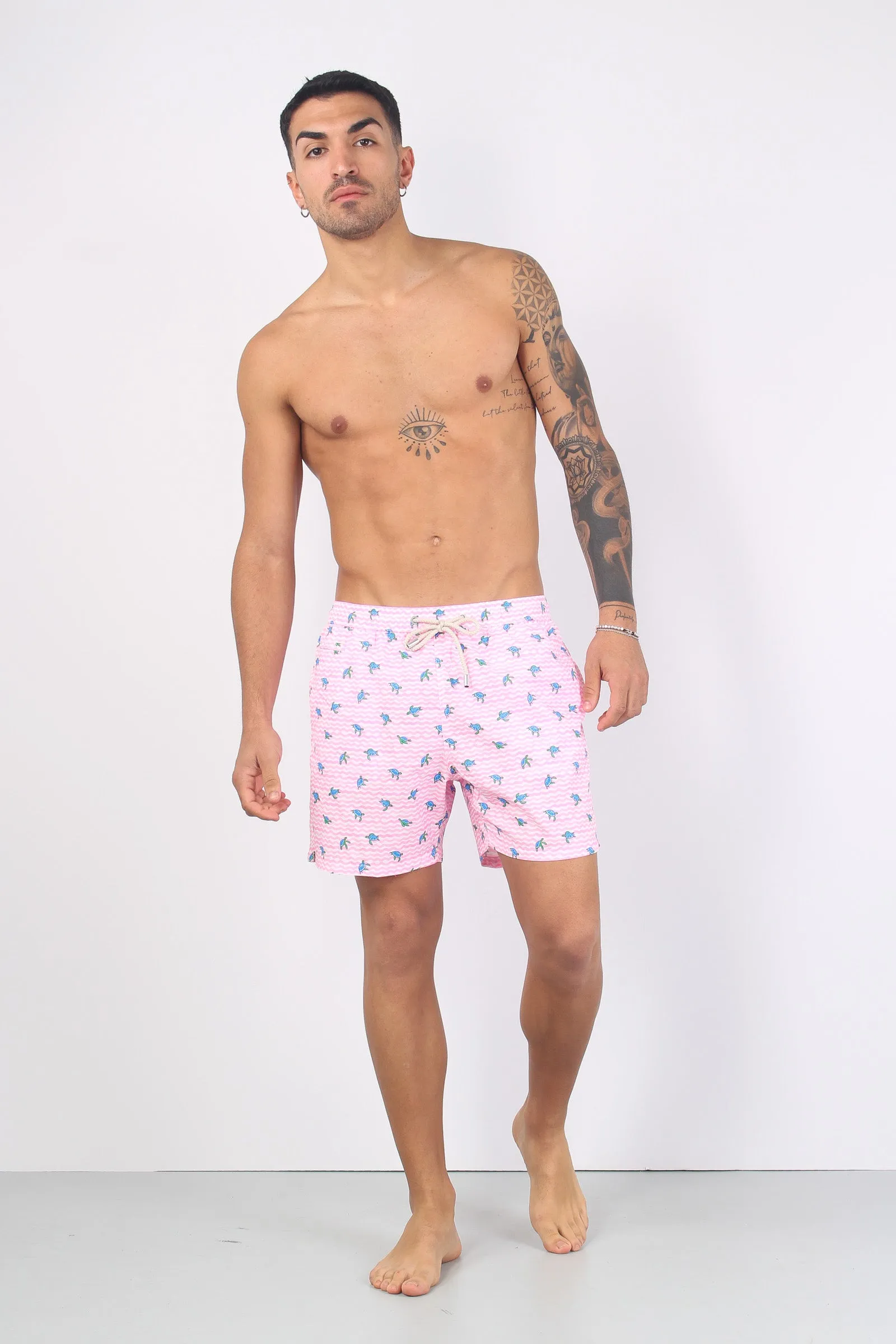 Costume Pantalone Fantasia Rosa/turtle