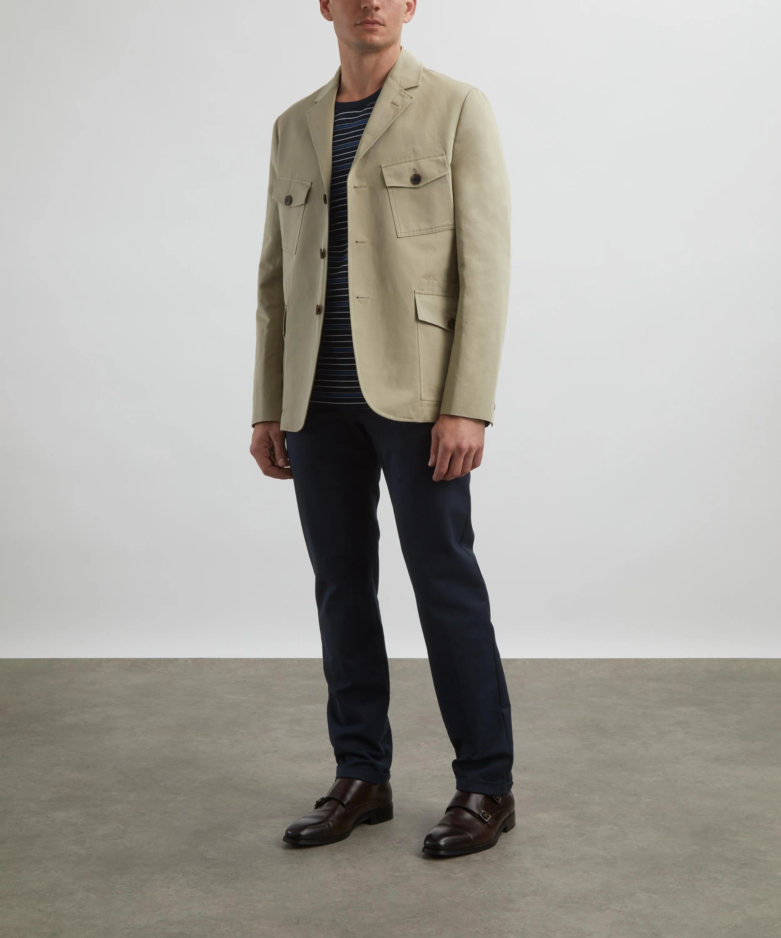 Cotton-Linen Four Pocket Blazer