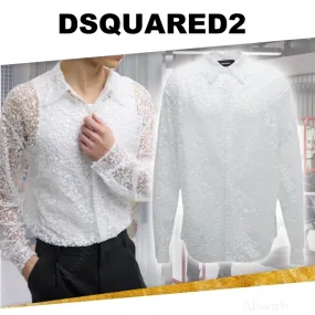 D SQUARED2  |Long Sleeves With Jewels Luxury Shirts