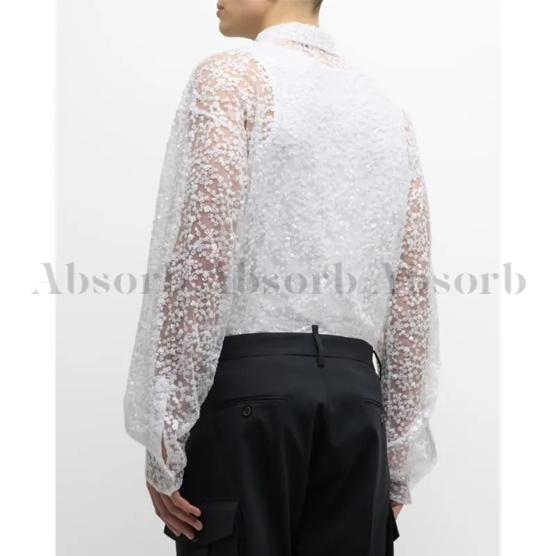 D SQUARED2  |Long Sleeves With Jewels Luxury Shirts