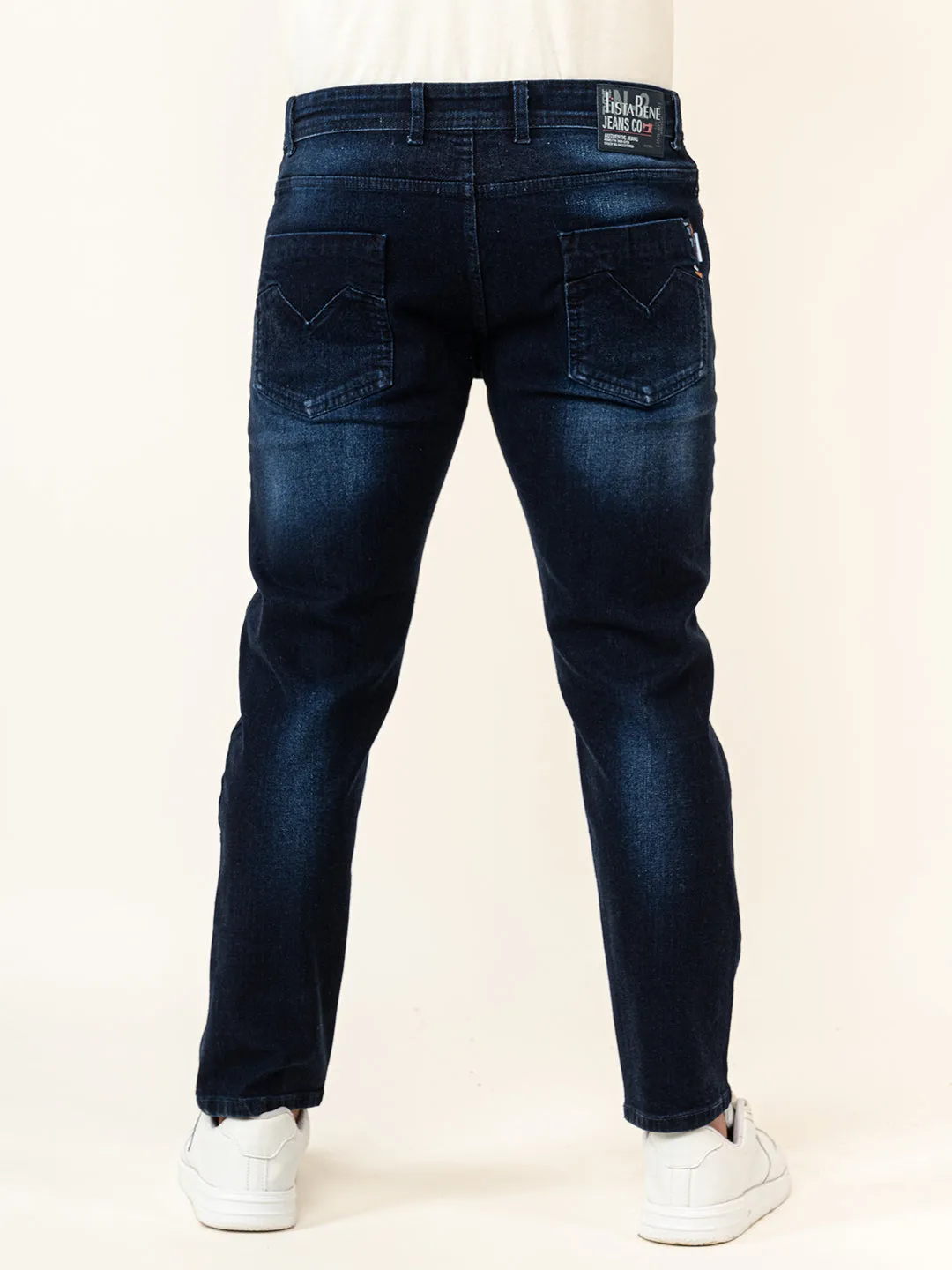 Dark Blue Slim-Fit Ankle Length Mens Jeans