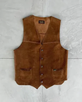 DIESEL 2000'S SUEDE LEATHER WAISTCOAT JACKET - L