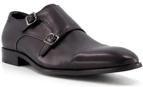 Dune Schemer Mens Leather Double Strap Monk Shoe