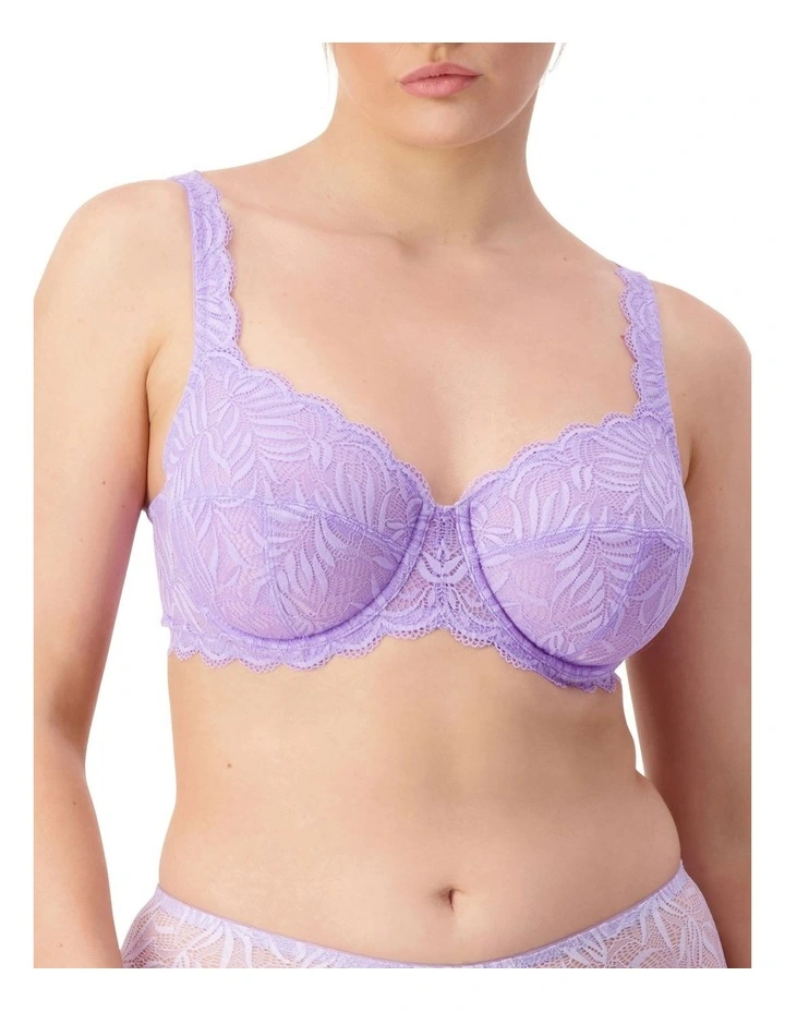 Essential Lace Balconette Underwire Bra in Sweet Lavender