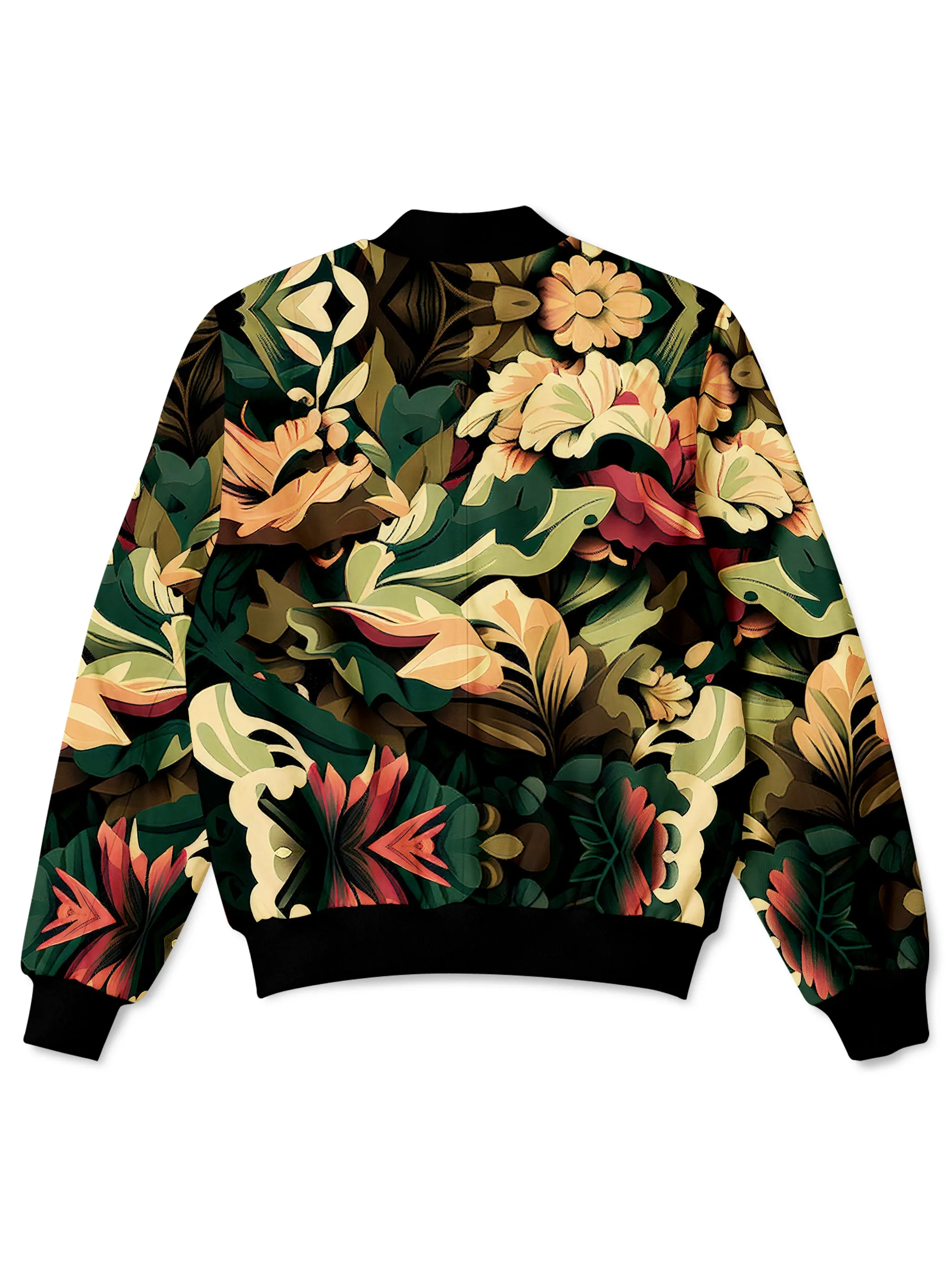 Floral Camo Bomber Jacket