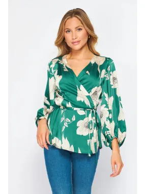 Floral Satin Top