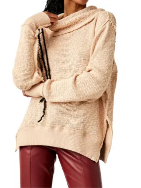 Free People Tommy Turlte Neck Sweater in Toasted Almond