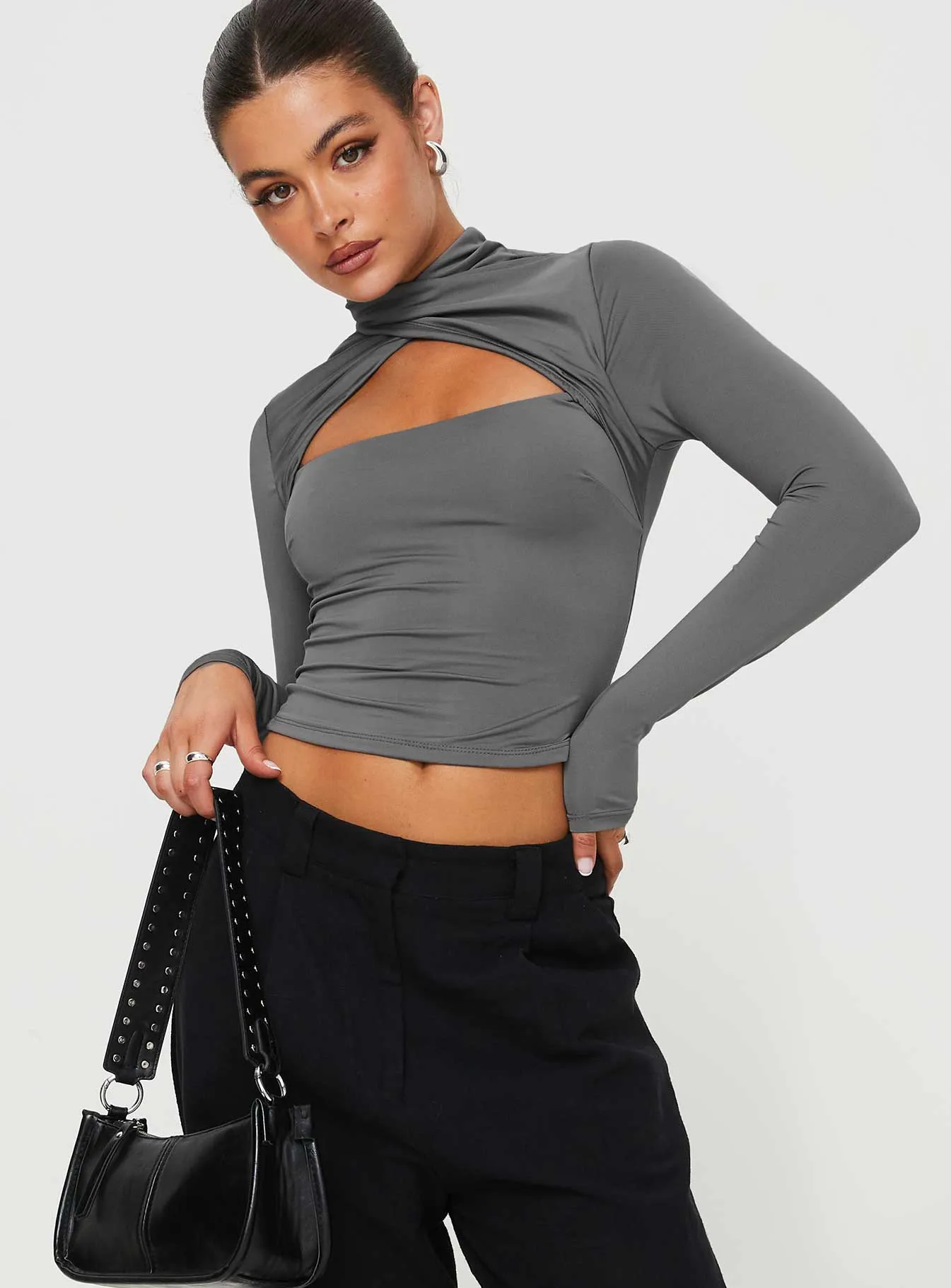 Ganz Long Sleeve Top Grey