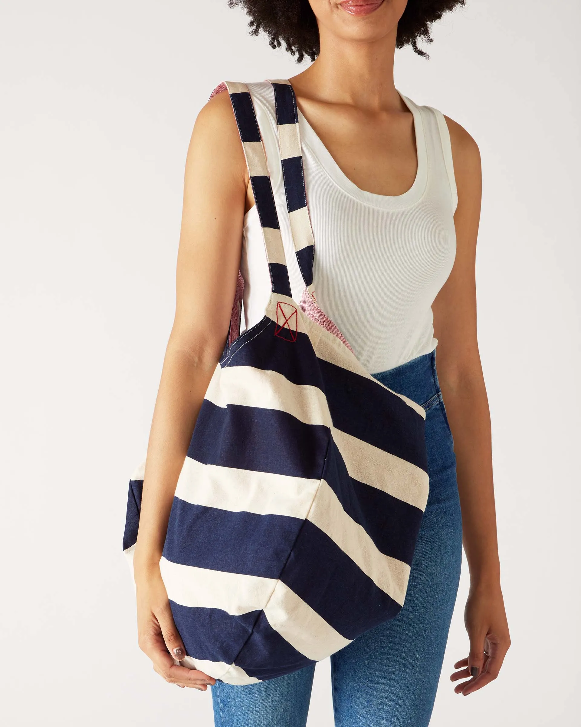 Gemini Reversible Tote - Nautical Navy