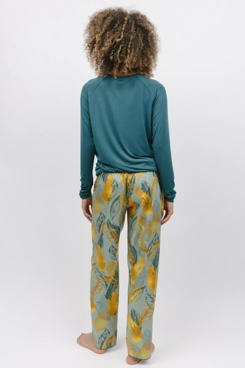 Hannah Leaf Print Pyjama Pants